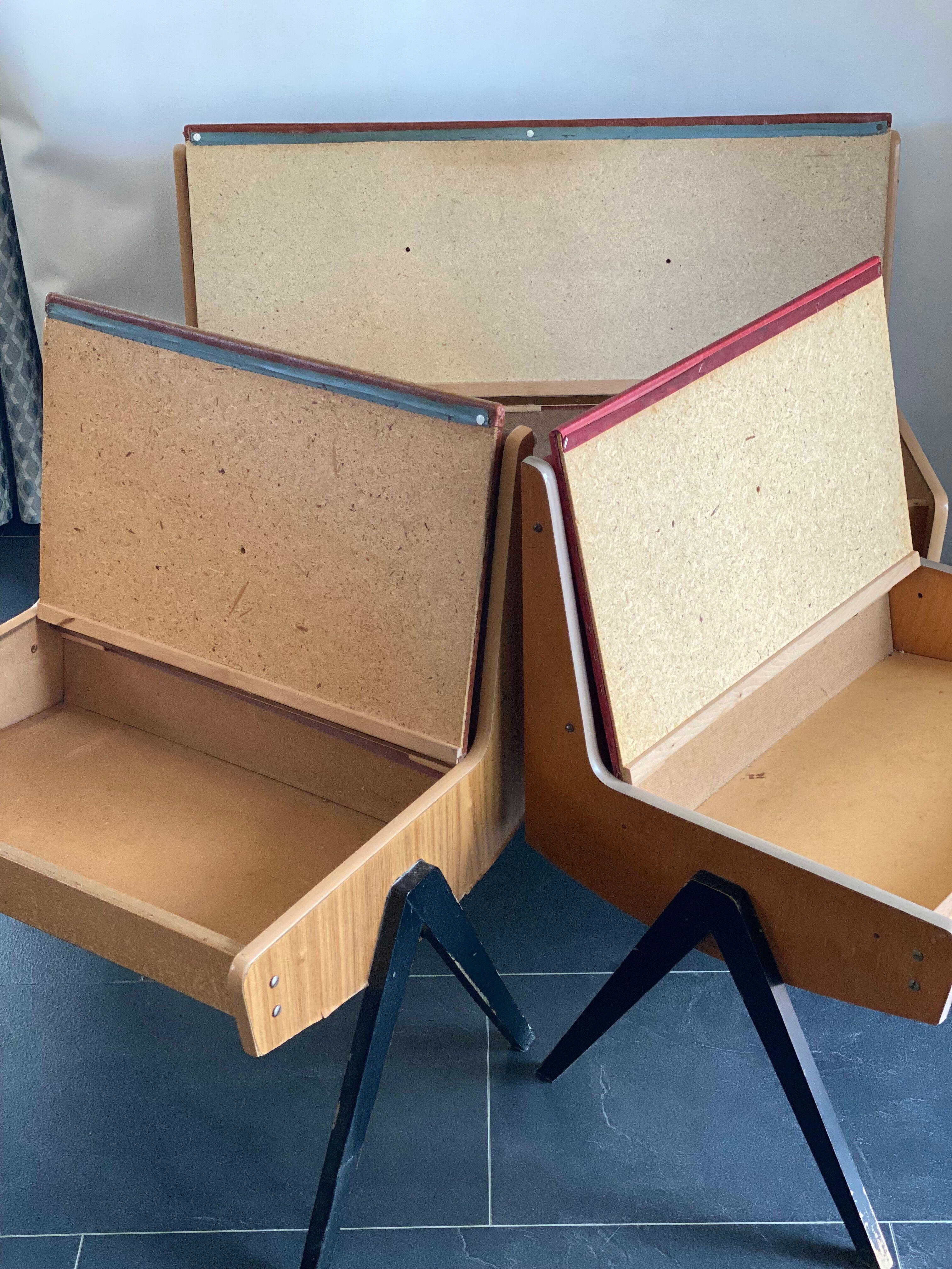 Trio of vintage EKA Wohnmobel benches