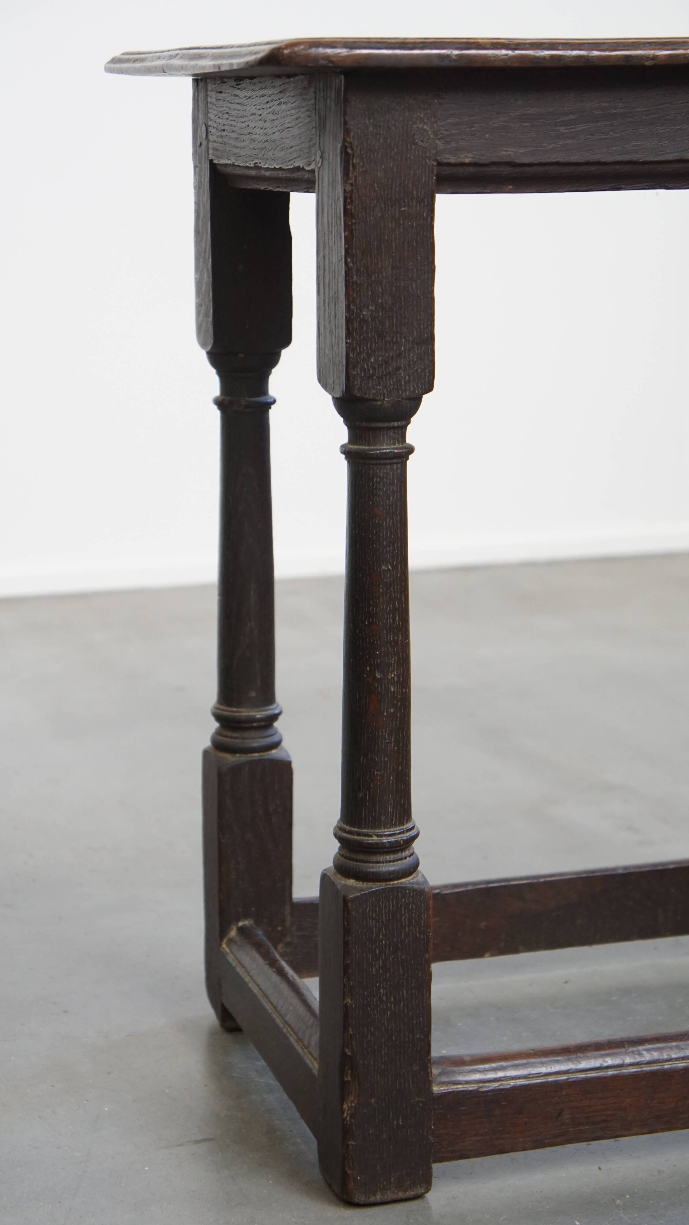 Large Antique English Side Table/Stool