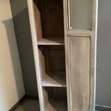 Ancienne armoire 1920-40 en bois motif florale