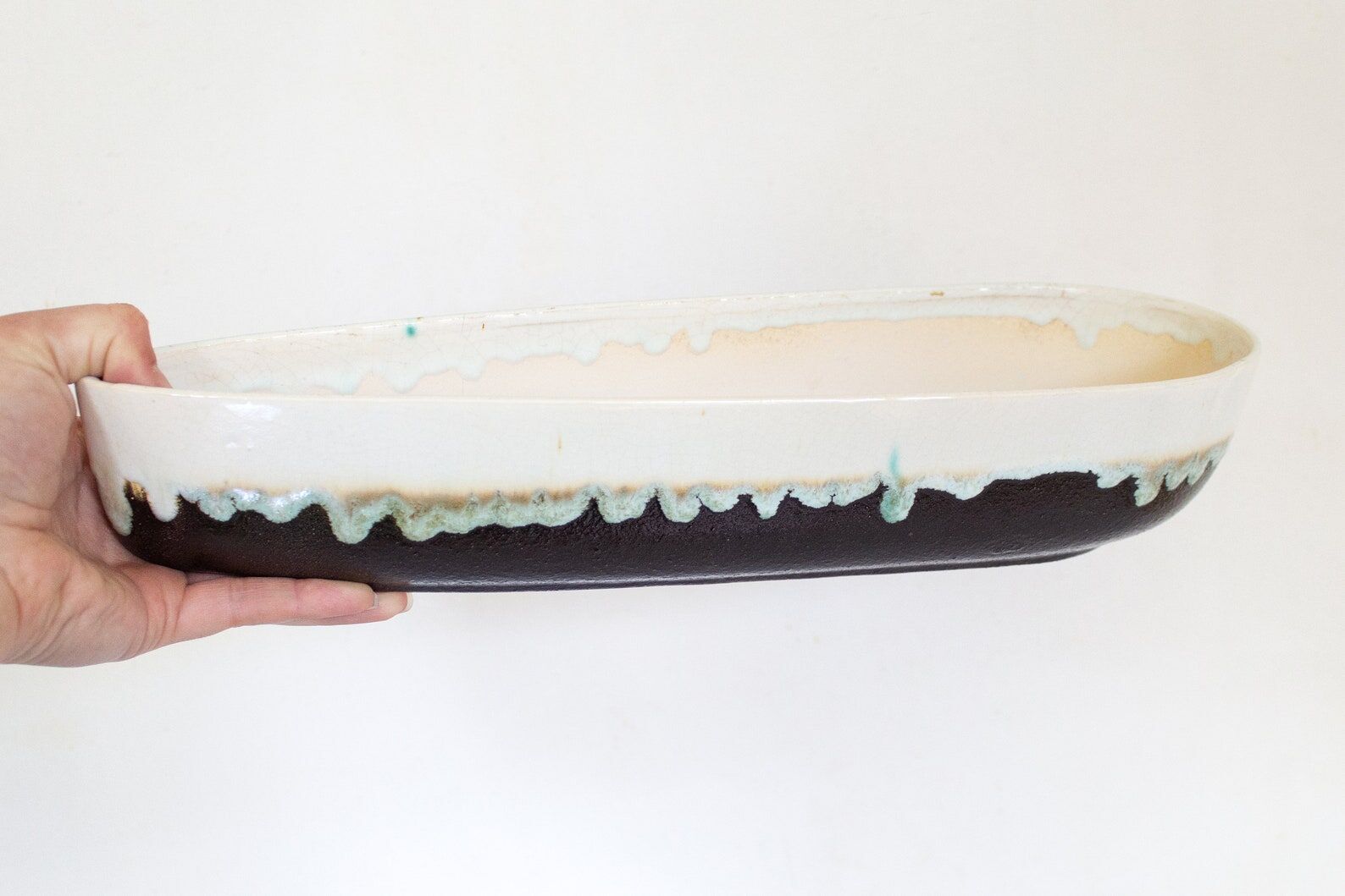 Vintage ceramic cactus planter / flower pot