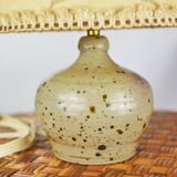Signed pyrite stoneware lamp