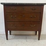 Commode de style Louis XVI en chêne massif XIX siècle