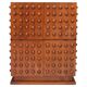 Brutalist Style Italian Dry Bar made of Oak Wood, Hand-carved Drinks Cabinet