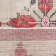 4x8 Star Pattern Burgundy Turkish Vintage Rug, 140x237Cm
