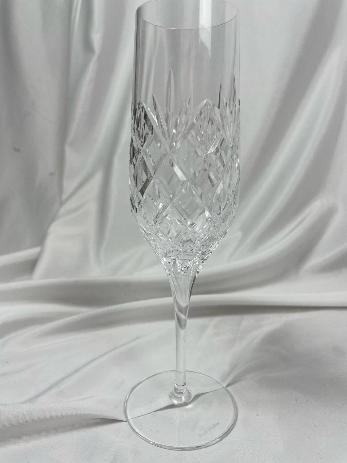Set of 6 Royal Doulton Crystal Champagne Flutes