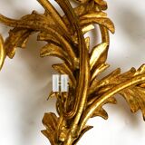 XL 1960s Italian gold-plated wall lamp with four sockets | heigh 80ccm