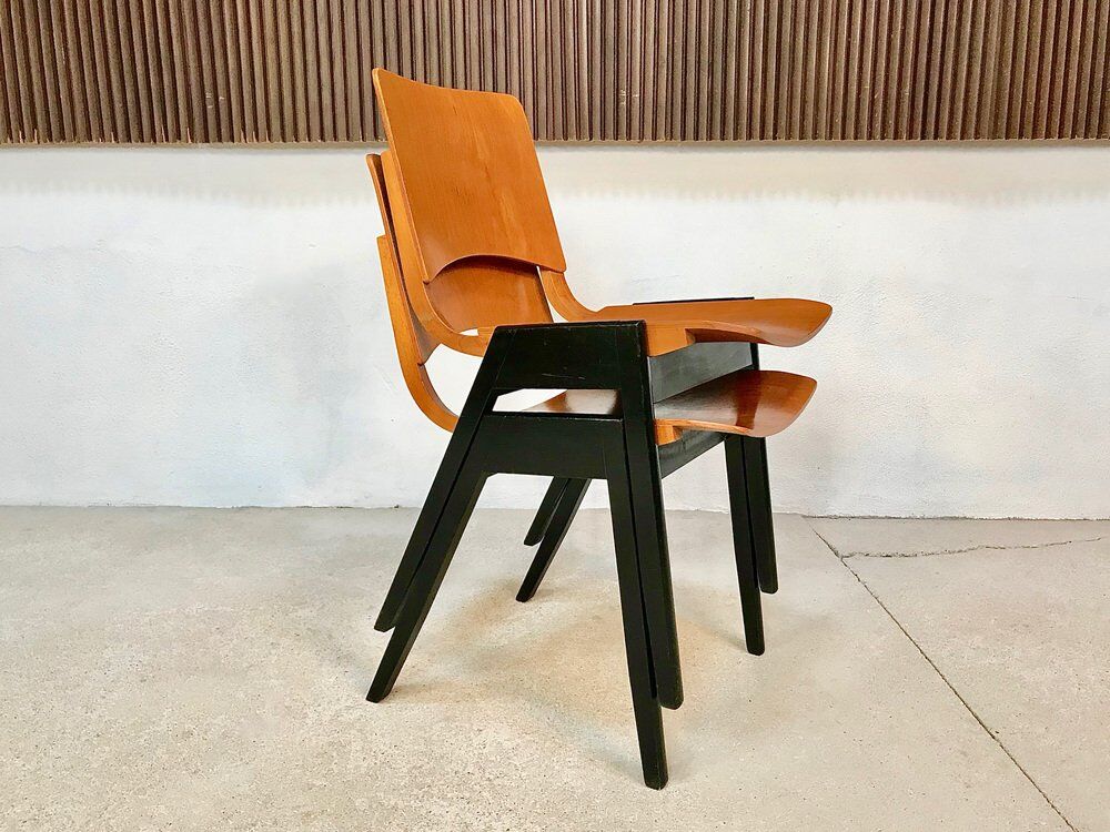 Model P7 Stackable Dining Chairs by Roland Rainer for Pollak, Set of 6