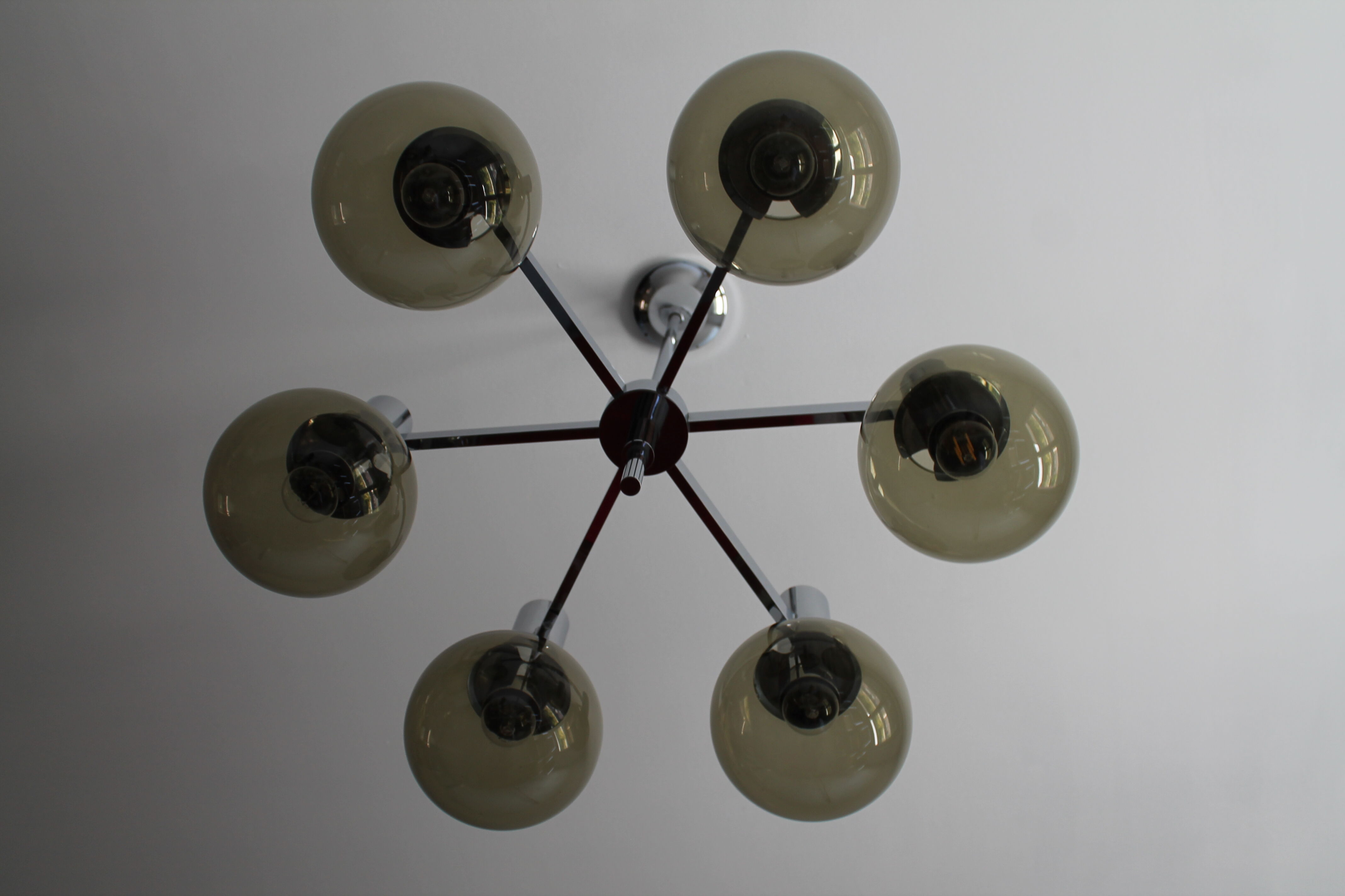 Sputnik chandelier by Kaiser Leuchten vintage 1960