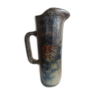 Salt stoneware pitcher vase by Jean-Claude Monange