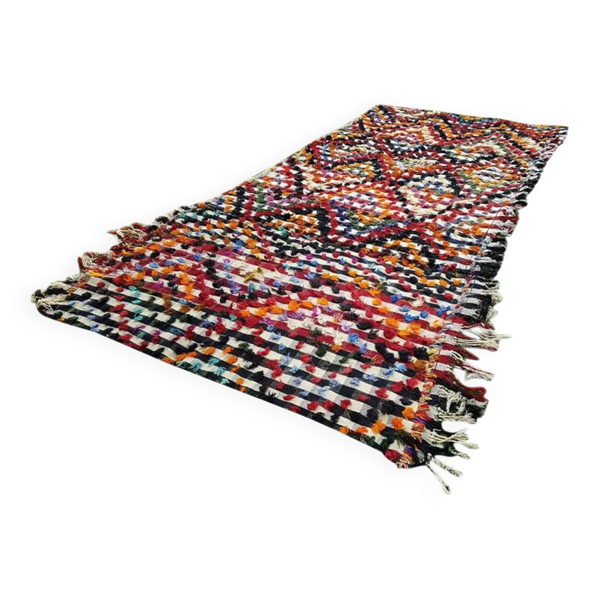Vintage Turkish rug handmade 190x438 cm