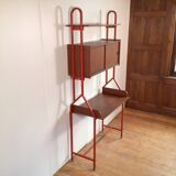 Vintage freestanding wall unit with desk