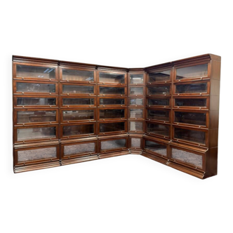 Classic English Globe Wernicke Corner Bookcase
