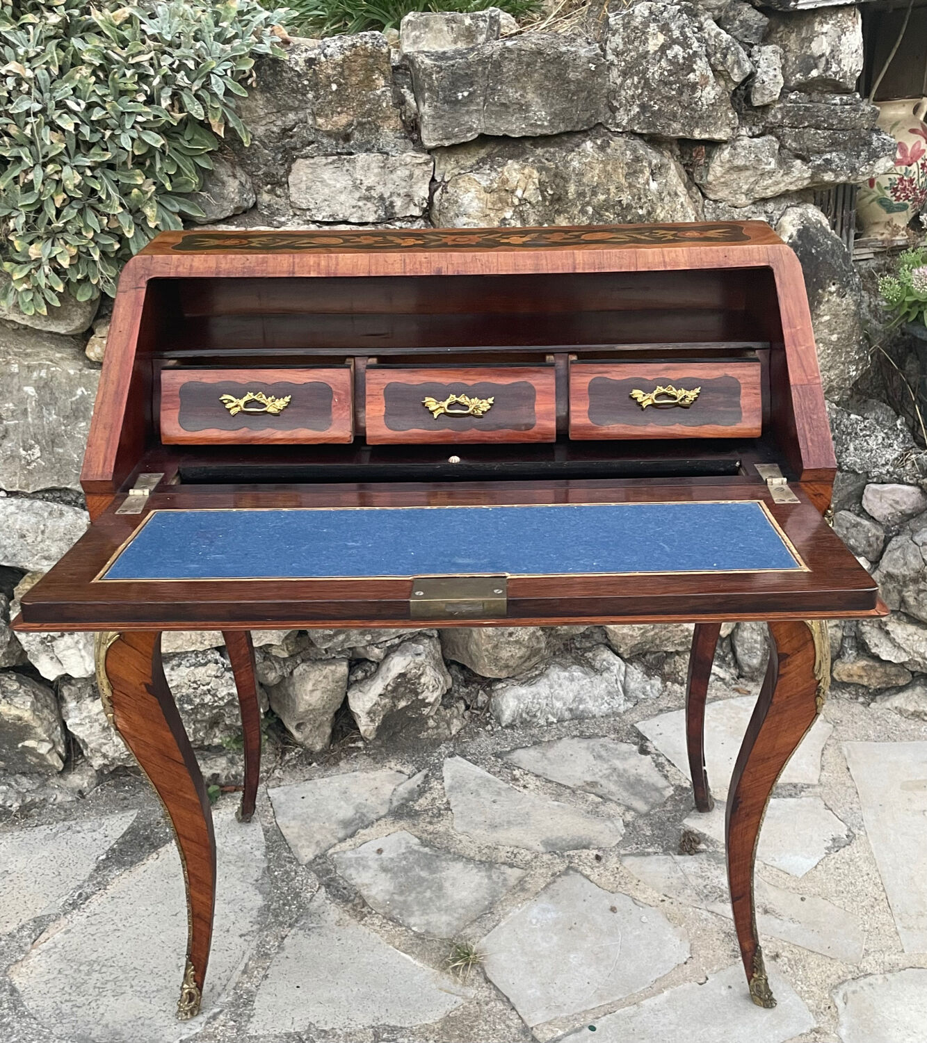 Small Napoleon III Sloping Desk in Marquetry