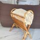 Old rattan magazine rack from the 70s