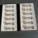 6 metal horse knife holders