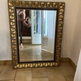 Large old gold vintage mirror