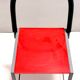 Ettore Sottsass style Red Vintage Side Chair, Laminate & Metal, Italy, 1980