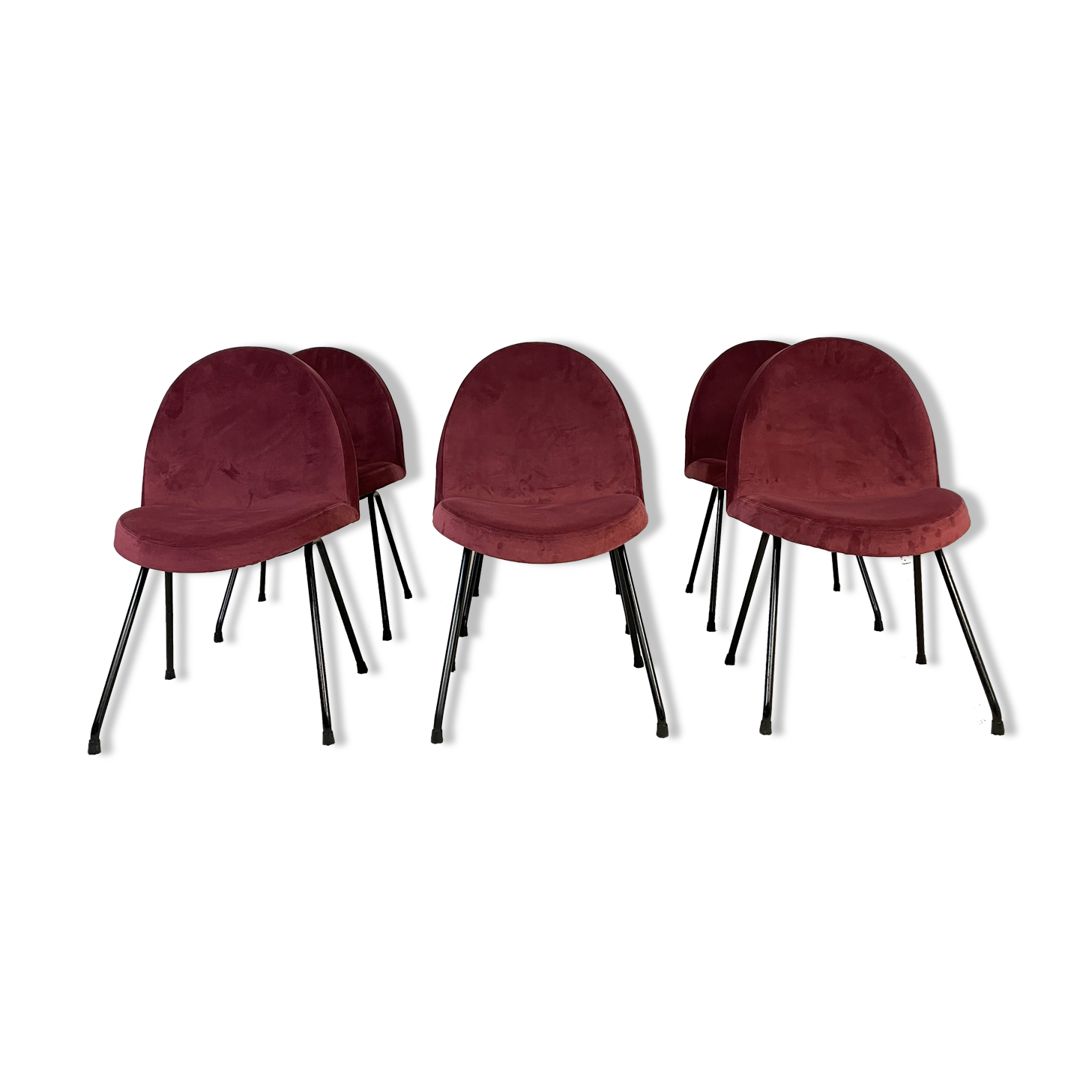 Serie de 6 chaises modèle 771 de Joseph-Andrè Motte édition Steiner