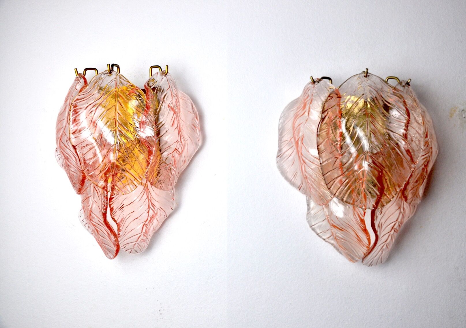Pair of appliques Mazzega Murano, Italy, 1970