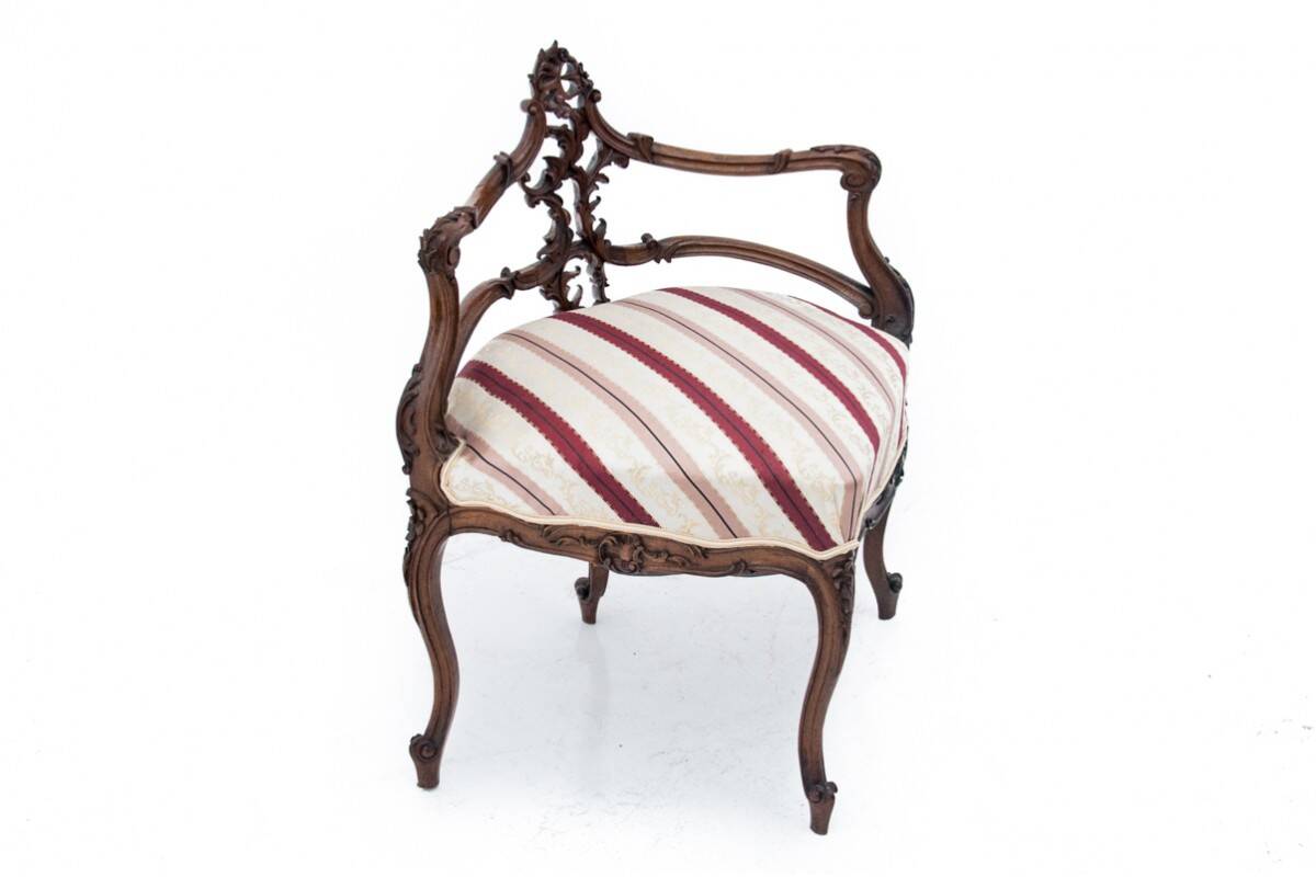 Fauteuil d'angle, France, vers 1880.