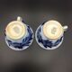 2 tasses à café sarreguemines et digoin décor fleuri bleu
