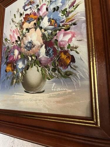 Beautiful signed oil painting - still life from the 1950s.