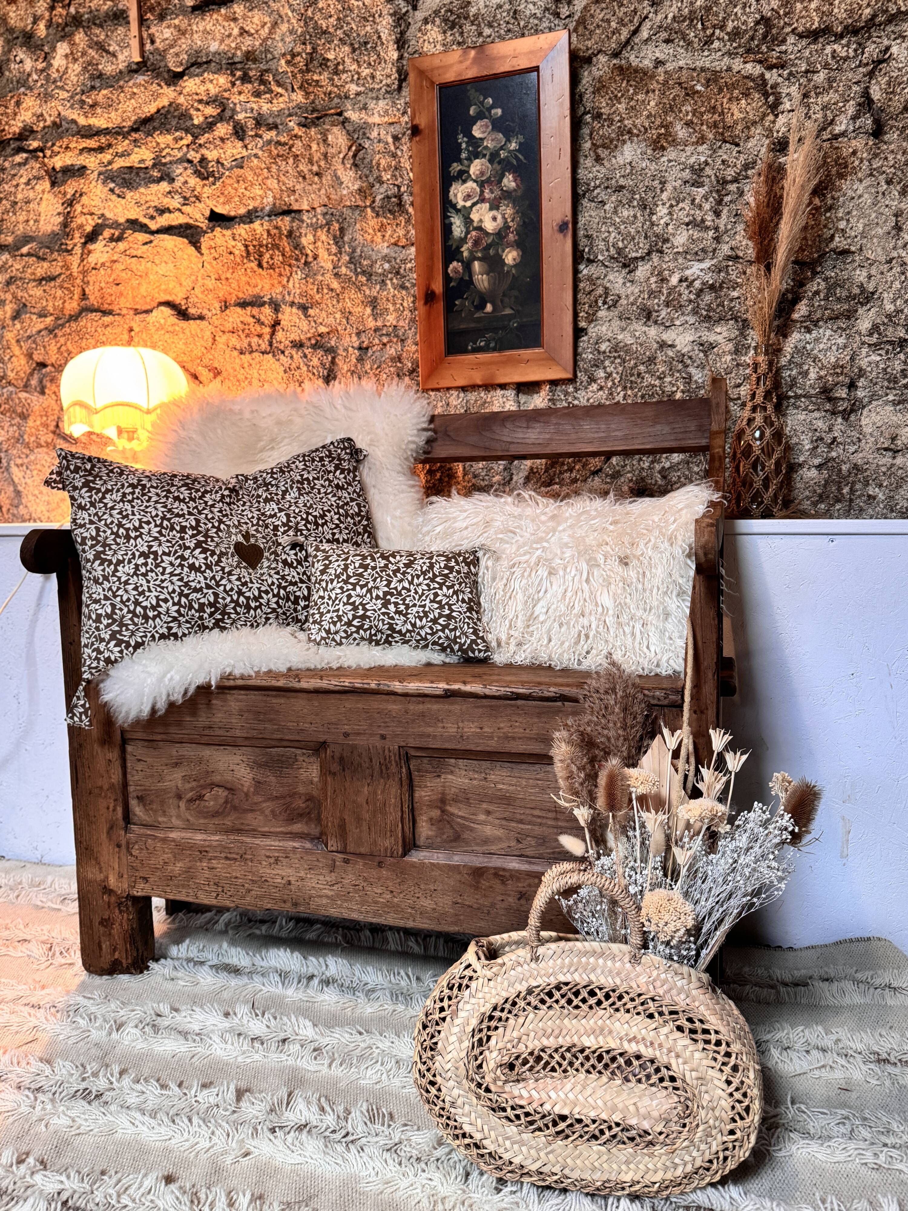 farm bench, fireplace bench