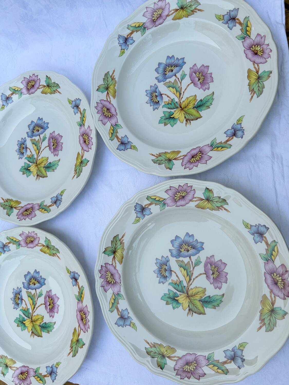 Set of 6 deep plates Moulins des Loups et Orchies