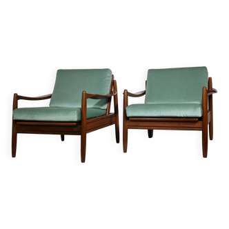 Mid-Century Design Teak Lounge Chairs from Denmark, Set of 2, 1960s