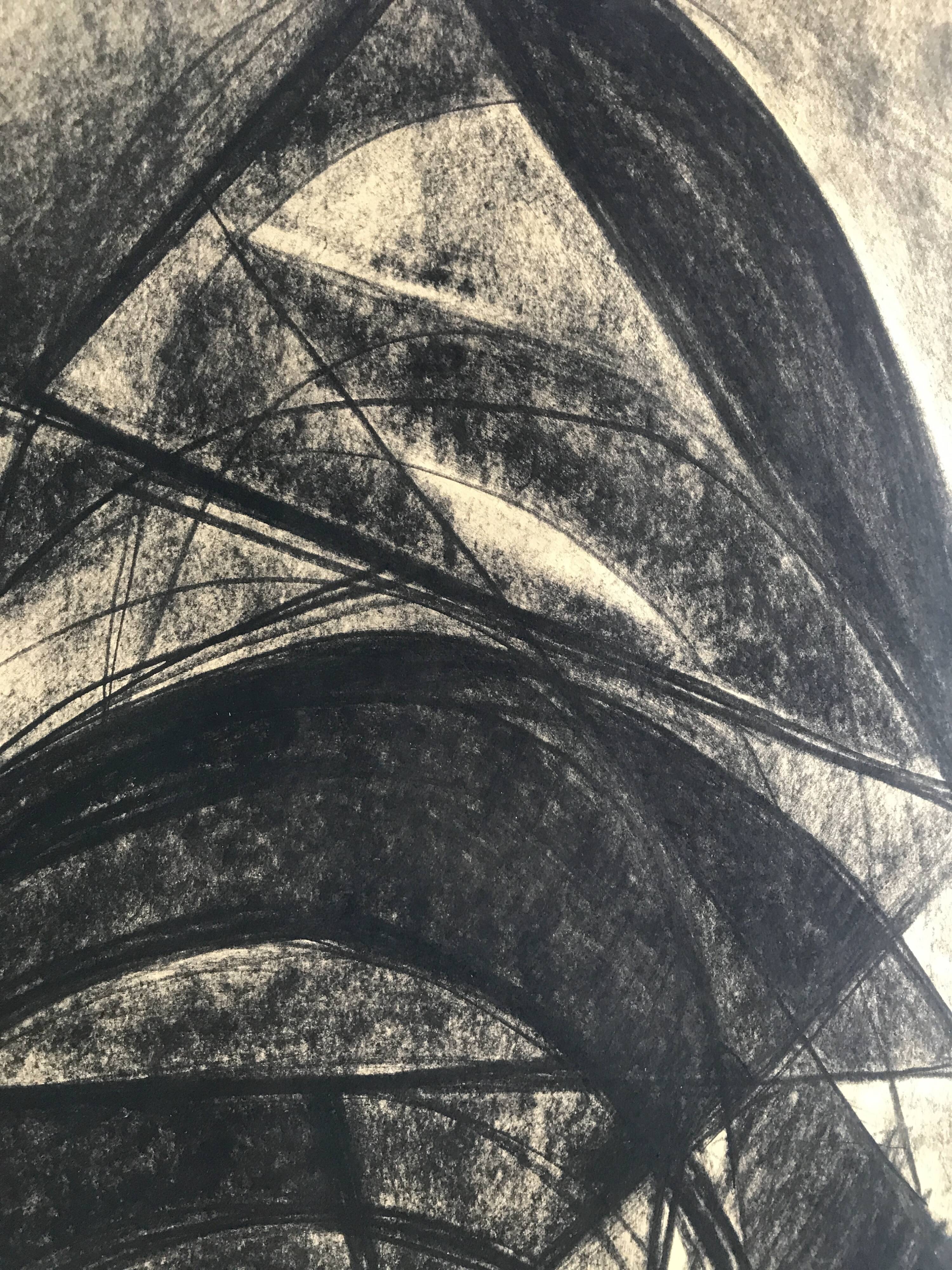 heide lindecke, untitled, circa 1960-70. charcoal on paper