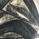 heide lindecke, untitled, circa 1960-70. charcoal on paper