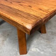 Table basse brutaliste pak rustique des années 70