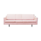 Pink velvet sofa, Danish design, 80's, production: Denmark