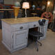 Countertop in gray patinated fir 1960