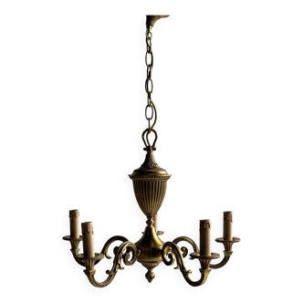 Classic 5-light gold chandelier