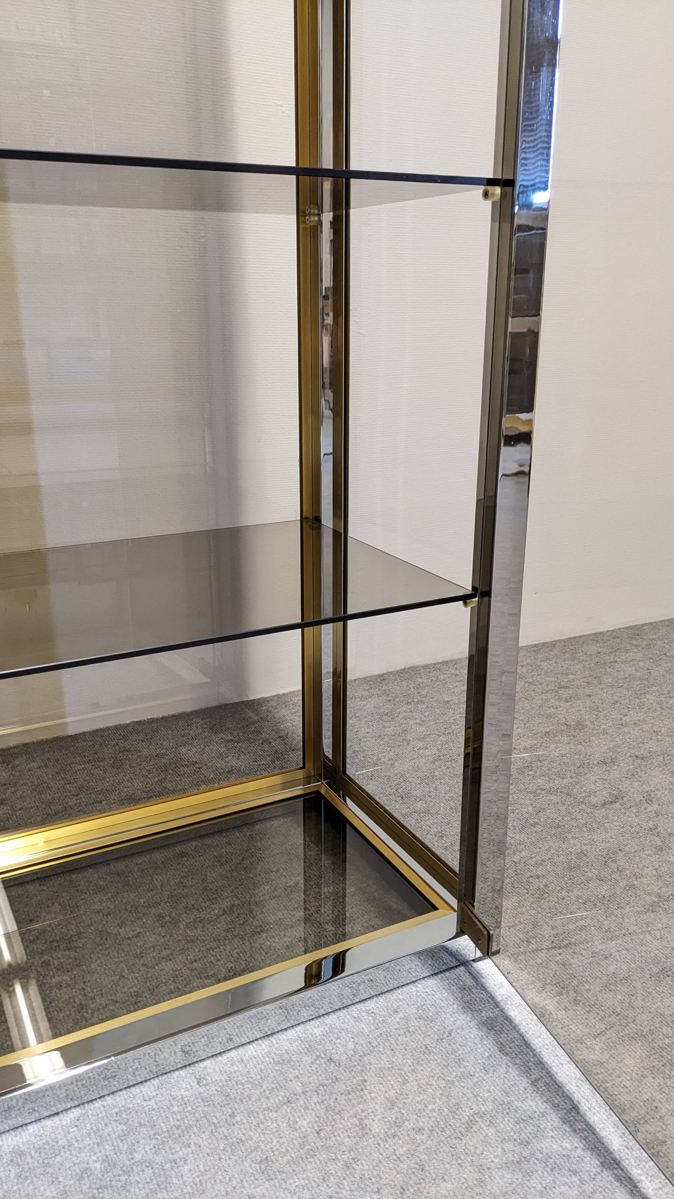 Hollywood Regency display cabinet by Renato Zevi, Italy circa 1970