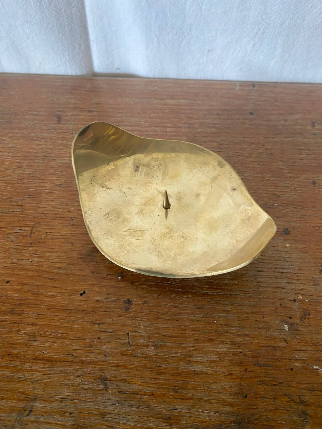 Antique Vintage Brass Candle Holder