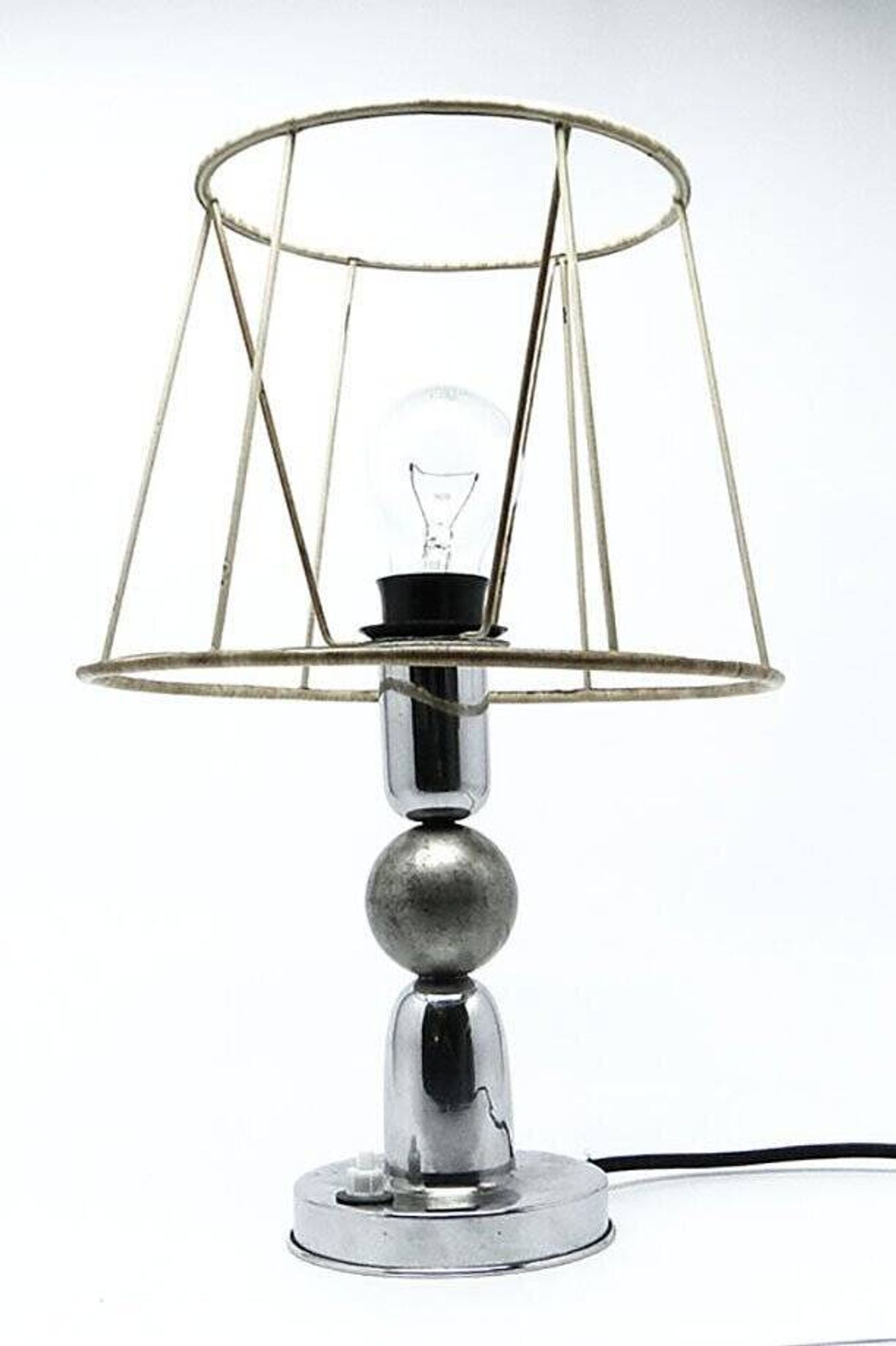 Lampe de table industrielle Art Déco, Belgique, années 1970