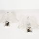 Set of two heavy ice glass 'Paper fold' sconces by Kalmar