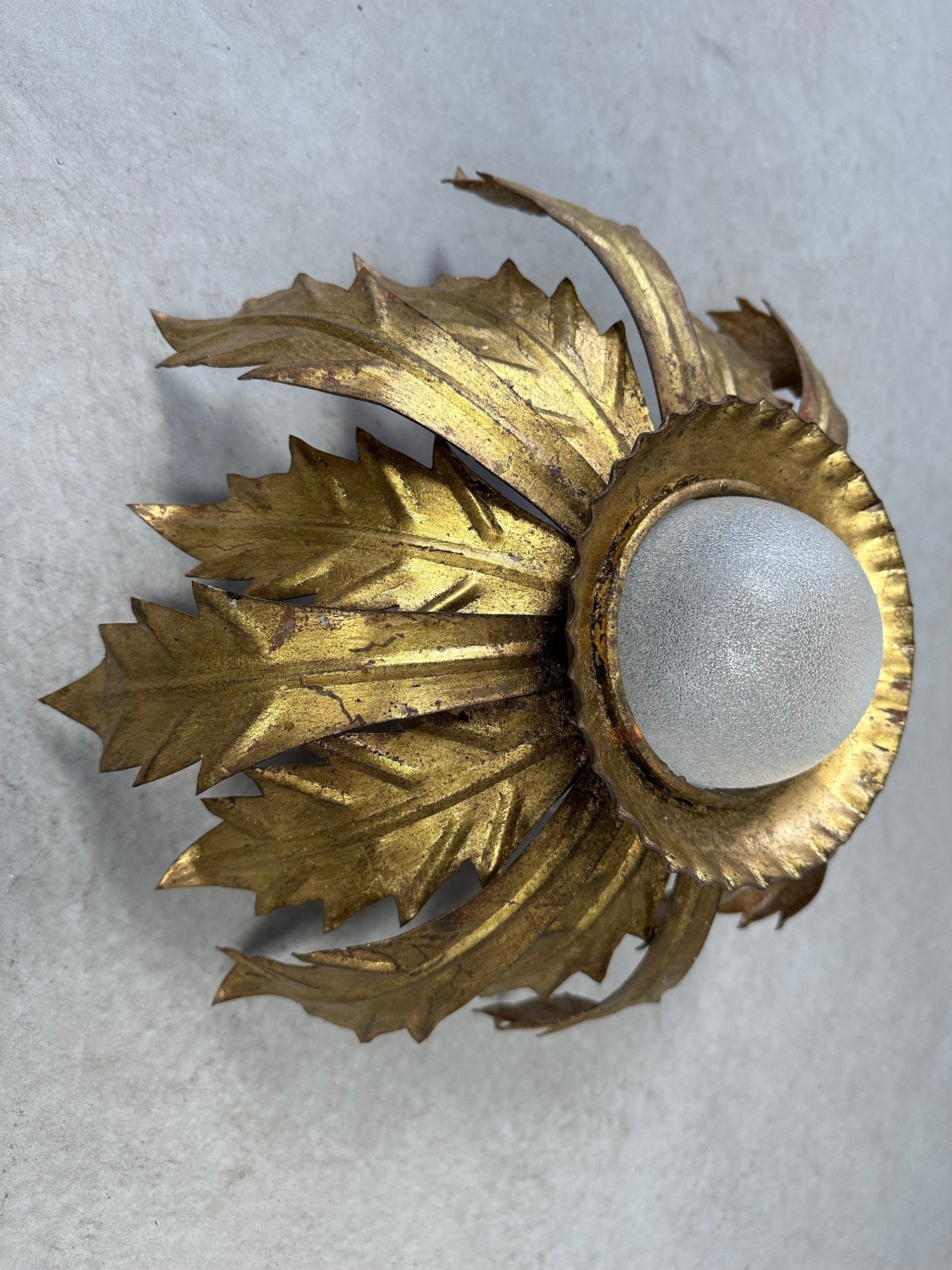 Plafonnier, applique vintage 'Sunburst'
