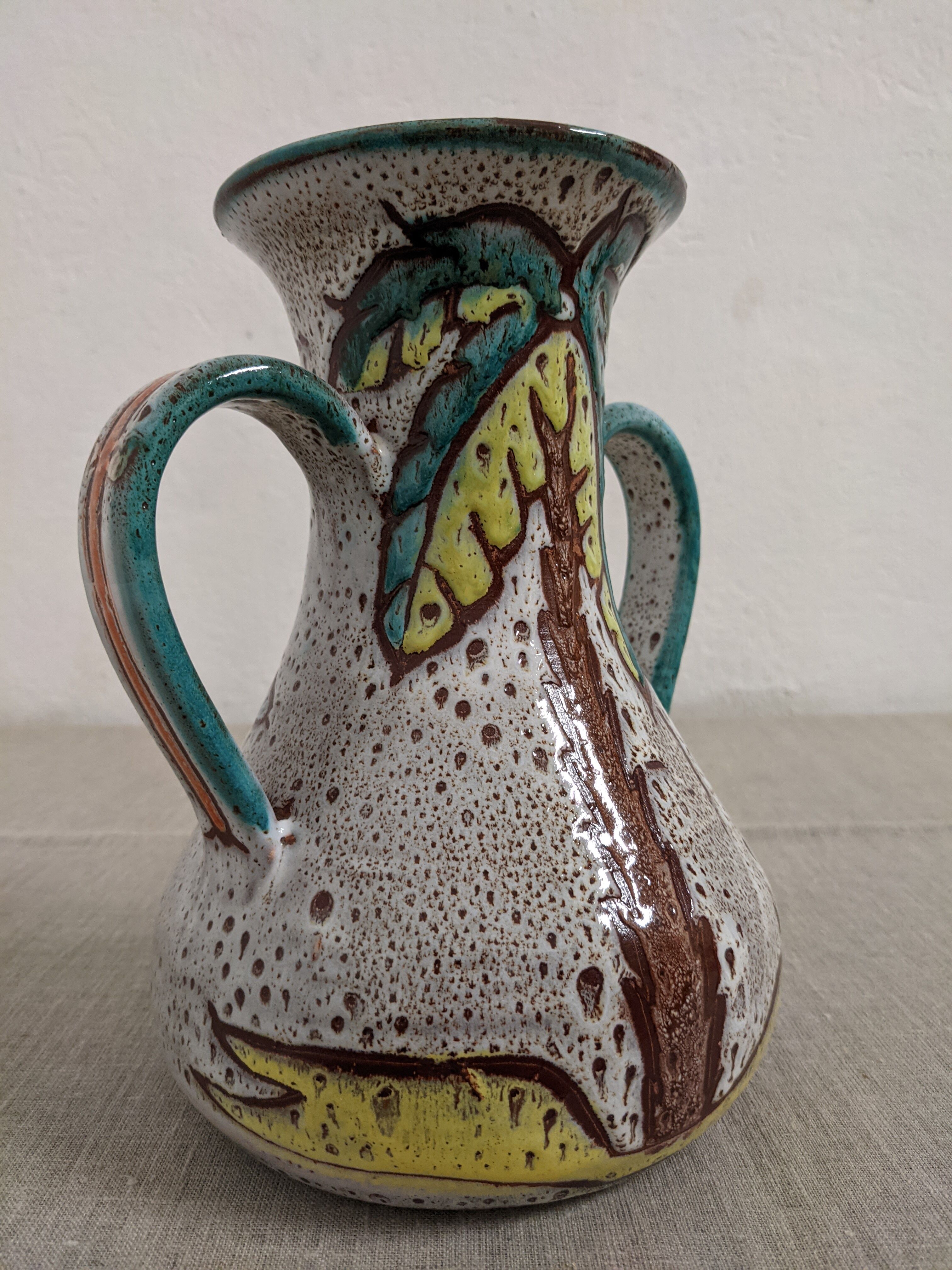 Zoomorphic ceramic vase Vallauris 50s