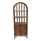Étagère concave vintage large rotin et osier