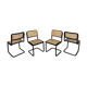 Series of 4 chairs b32 Marcel Breuer 1970