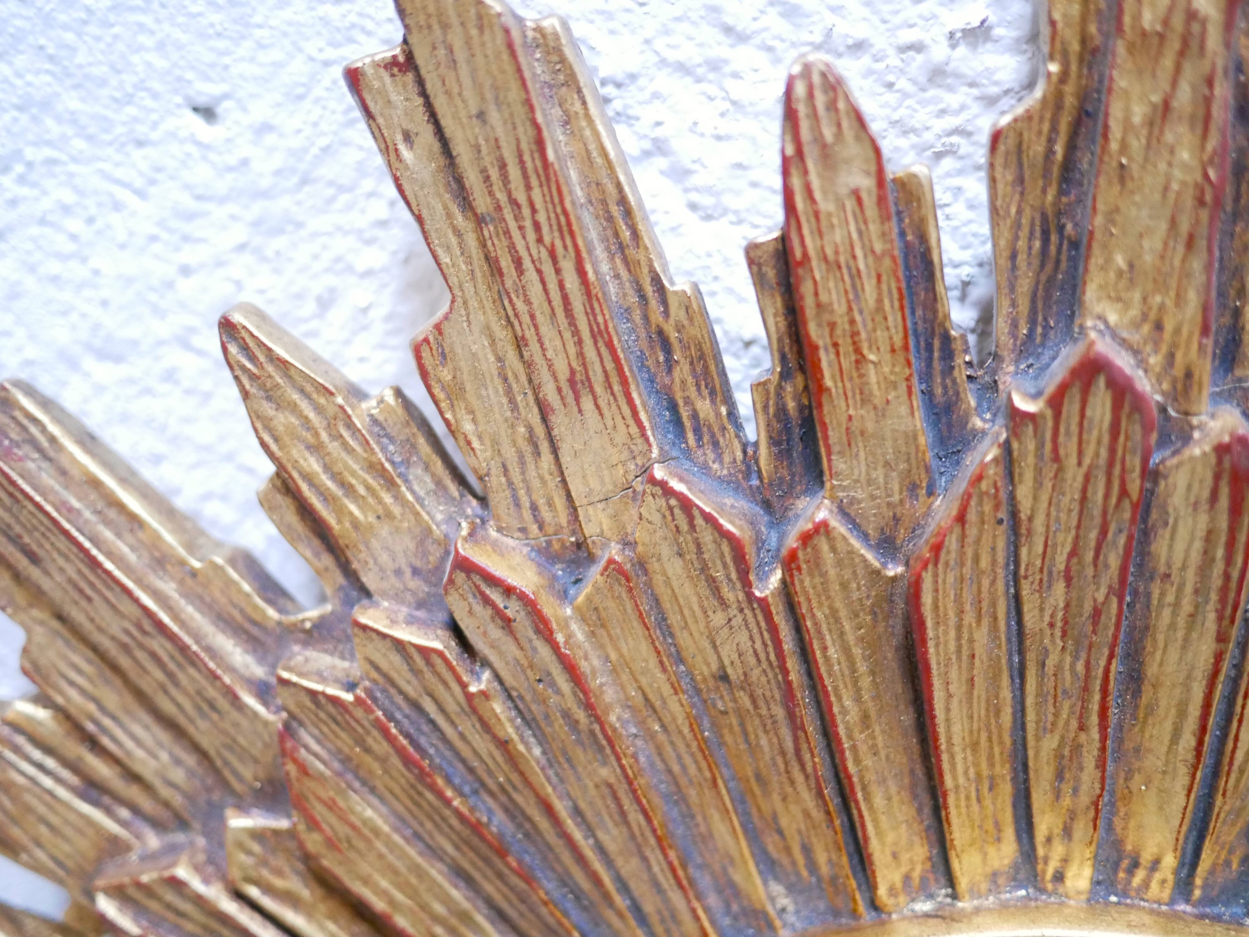 Vintage witch's eye sun mirror 53cm x 53cm
