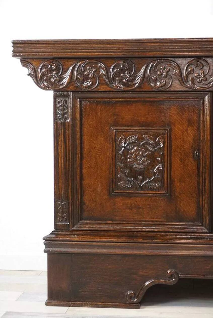 Brown oak sideboard, 1890s