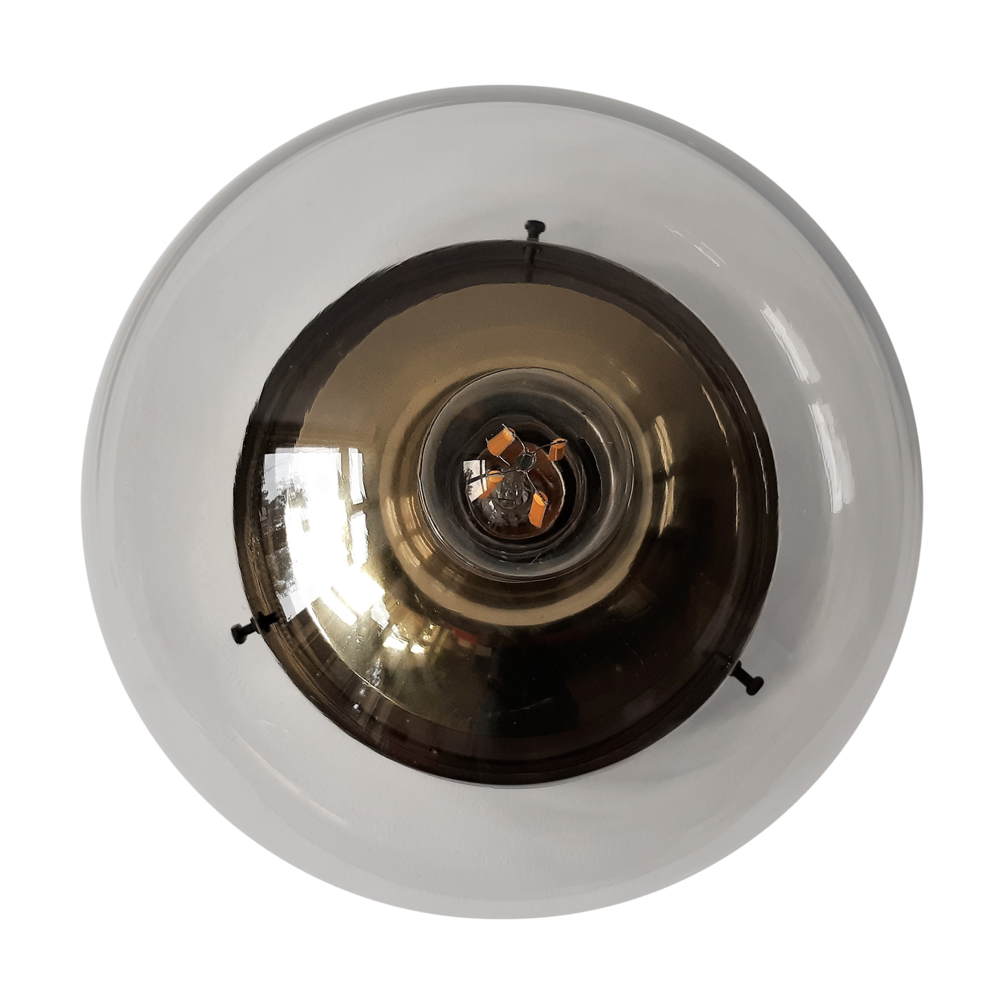 Glass ceiling lamp by Dijkstra Lamps, The Netherlands 1960's/1970's