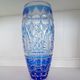 Large Vintage Nachtmann "Bamberg" Cobalt Blue Cut-to-Clear Crystal Vase