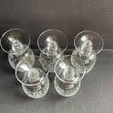 5 verres cristal gravé