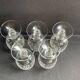 5 engraved crystal glasses