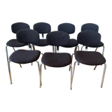 Set of 7 Steelcase Strafor chairs